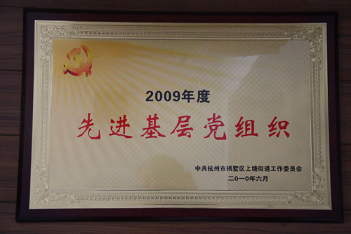 EWC电竞官网被街道党工委授予“2009年度先进基层党组织”